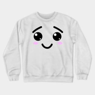 Cute Kawaii face smiling Crewneck Sweatshirt